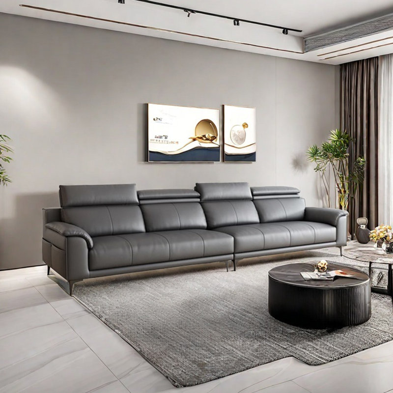 Modern simple casual sofa, 36.22" H x 133.85" W x 39.37" D