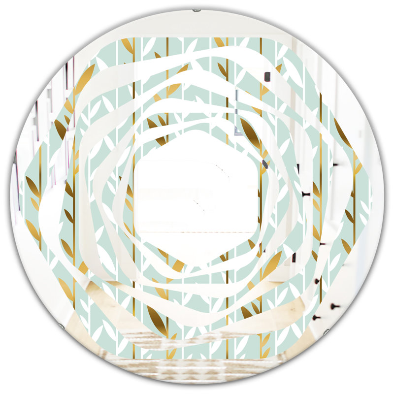 Miroir mural sans cadre whirl feuillage i artisanat american, H 24 po x l 24 po