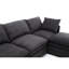 Revêtement en U rembourré à double coussin, 5, gris foncé