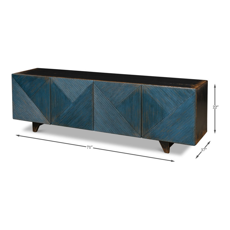 Low Solid Wood Media Console
