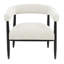 Ensemble 2 pièces de fauteuil Fedor en tissu ivoire Mid-Century