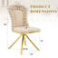 Ensemble de 2 chaises de salle à manger à bulles beige - Chaises d'appoint rembourrées en velours moderne avec pieds en métal doré pour la salle à manger et la cuisine, conception à chaîne boule gonflée