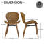 Chaise en similicuir et bois massif-64676487