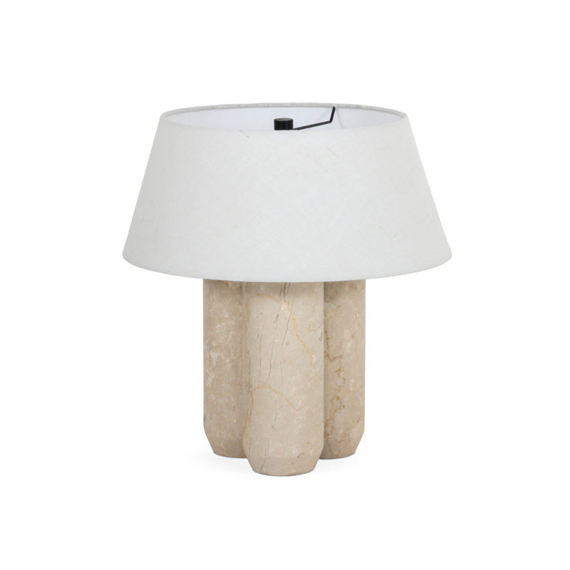 Bremen Table Lamp, Cream Marble