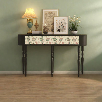Console en bois à motif artistique
