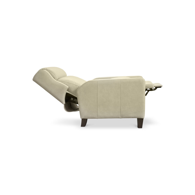 Bernhardt Hampton Leather Recliner, Cream, Olive Leather