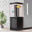 Aquarium noir sur pied intelligent avec filtration au fond