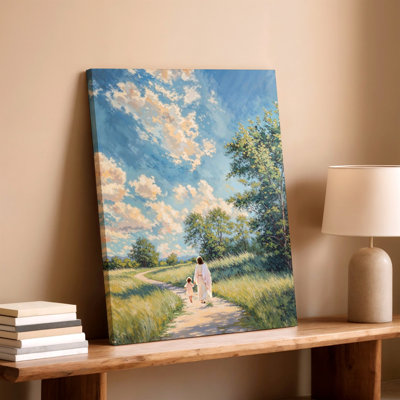 Paysage, paysage de prairie, impression d'art mural sur toile, œuvre d'art décorative pour le salon de la chambre à coucher, bureau d'entrée et décor de couloir, image décorative, décoration murale galerie