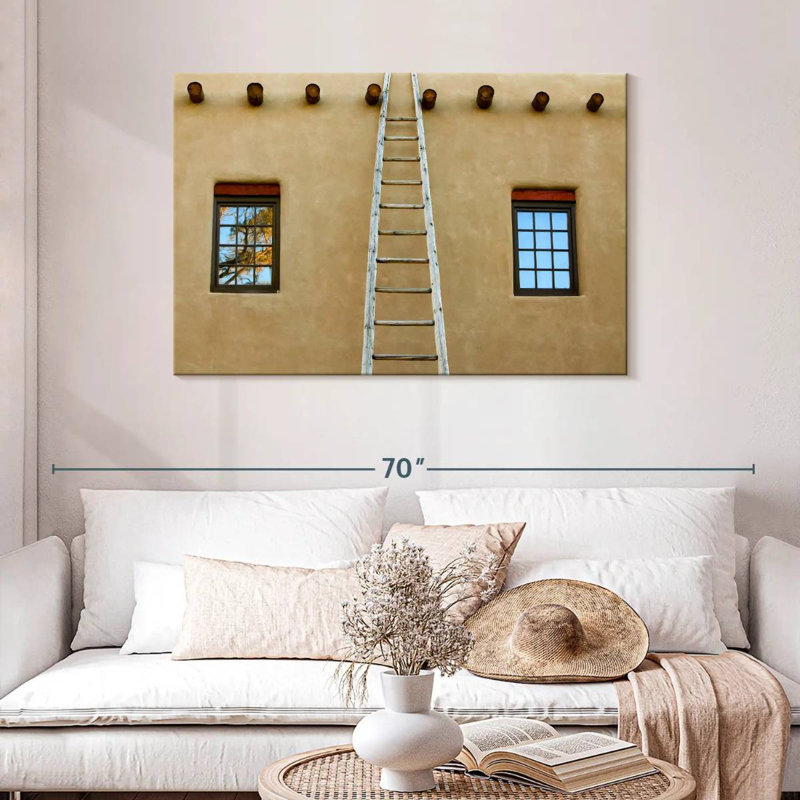 Adobe House Staircase, 30" H x 45" W
