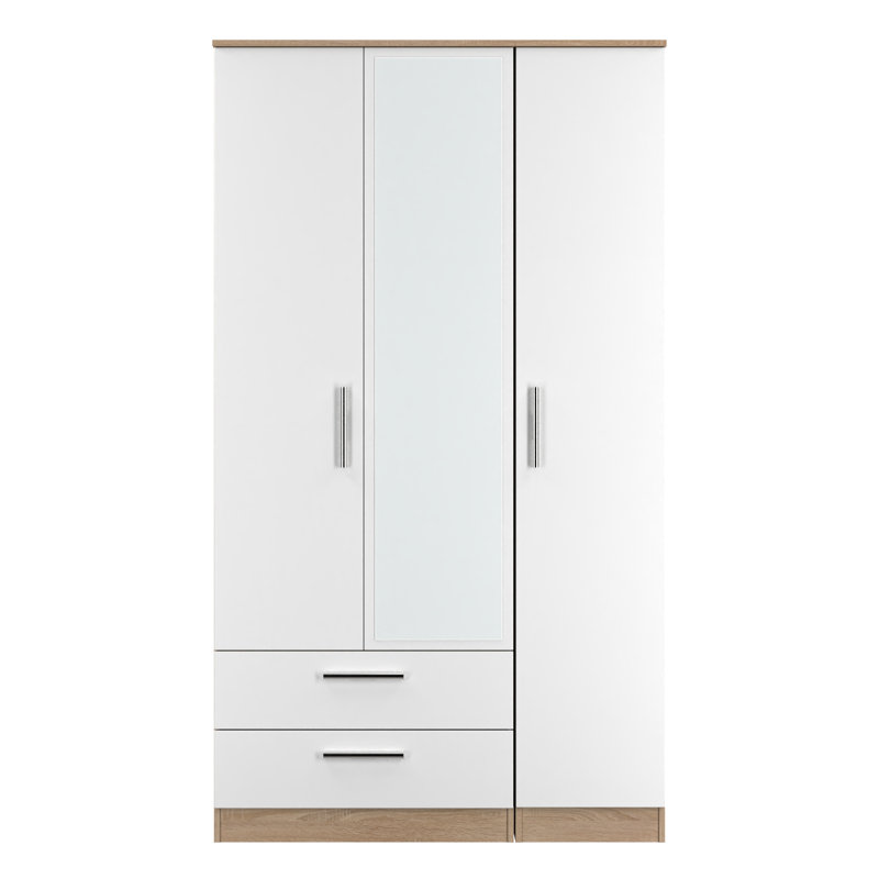 Fully Assembled Contrast 3 Door Wardrobe
