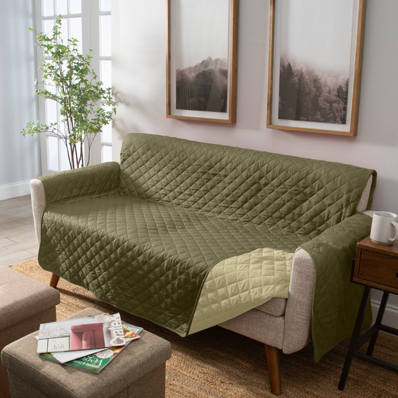 Housse pour causeuse à coussins carrés / rectangulaires, Sage/olive