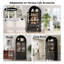 Garde-manger arqué de 71,2 po de hauteur avec portes en verre, tablettes réglables et 2 tiroirs-922717090