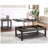Grey flip-top coffee table