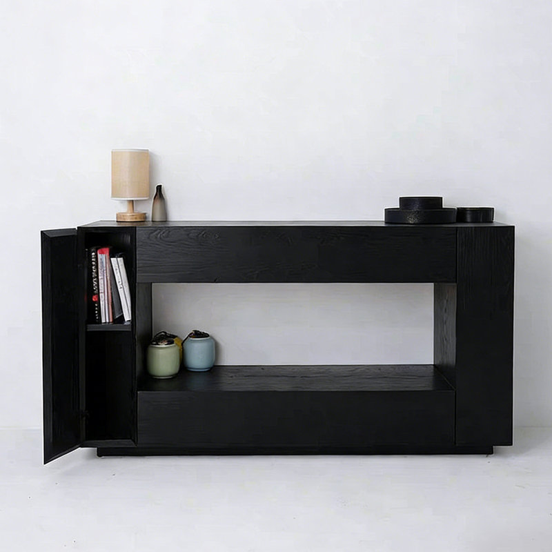 Console moderne noire minimaliste, H 29,9 po x l 47,2 po x P 13,8 po