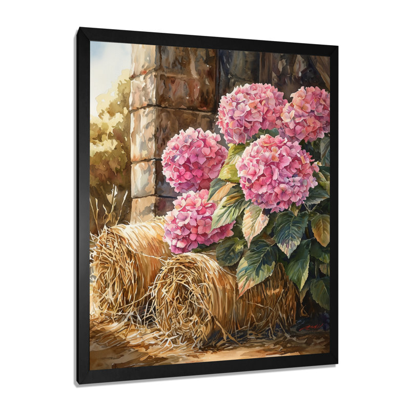 Dupere - impression sur toile florale, Noir, noir, noir, noir, H 20 po x l 12 po, Picture Framed