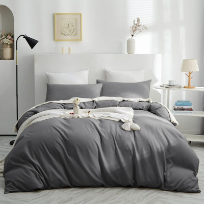 Modern & Contemporary Microfiber Duvet Cover with Pillowcases– Soft & Durable Bedding set