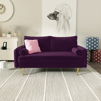 Bombalier 57.9'' Velvet Loveseat