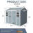8 X 6 Ft Resin Outdoor Storage Shed Waterproof Shed With Floor & Two Windows & Lockable Door, Tool Shed For Garden, Patio, Backyard,Gray-119307103