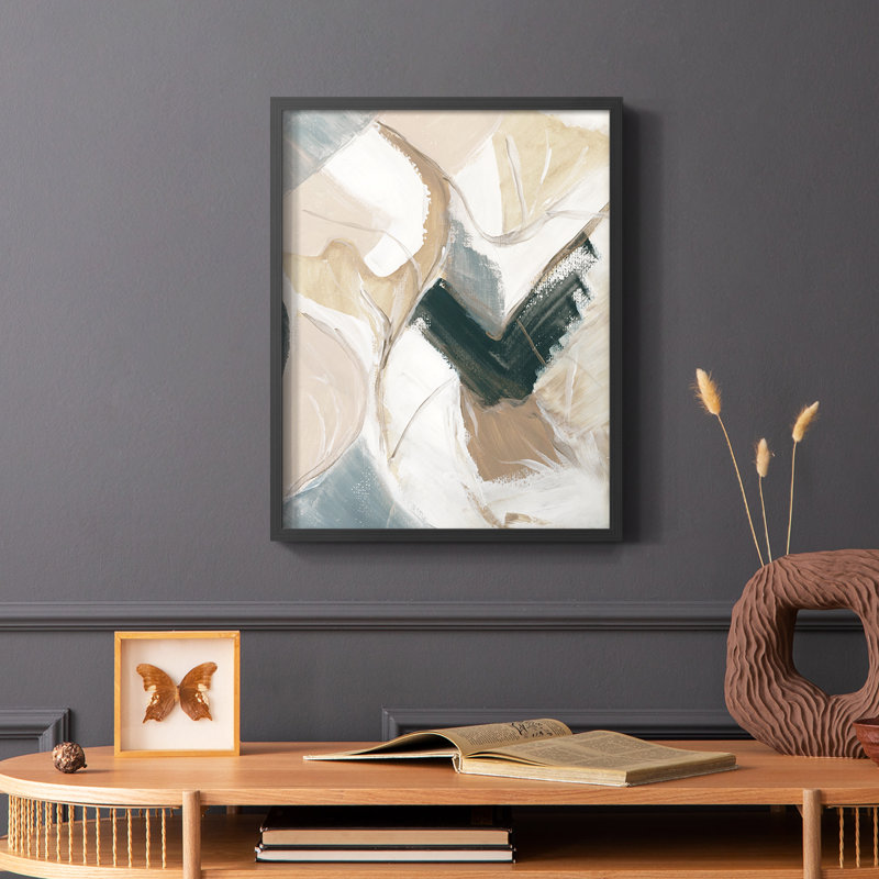 Marble Lines II, reproduction encadrée - bois massif, Noir, H 14 po x l 11 po