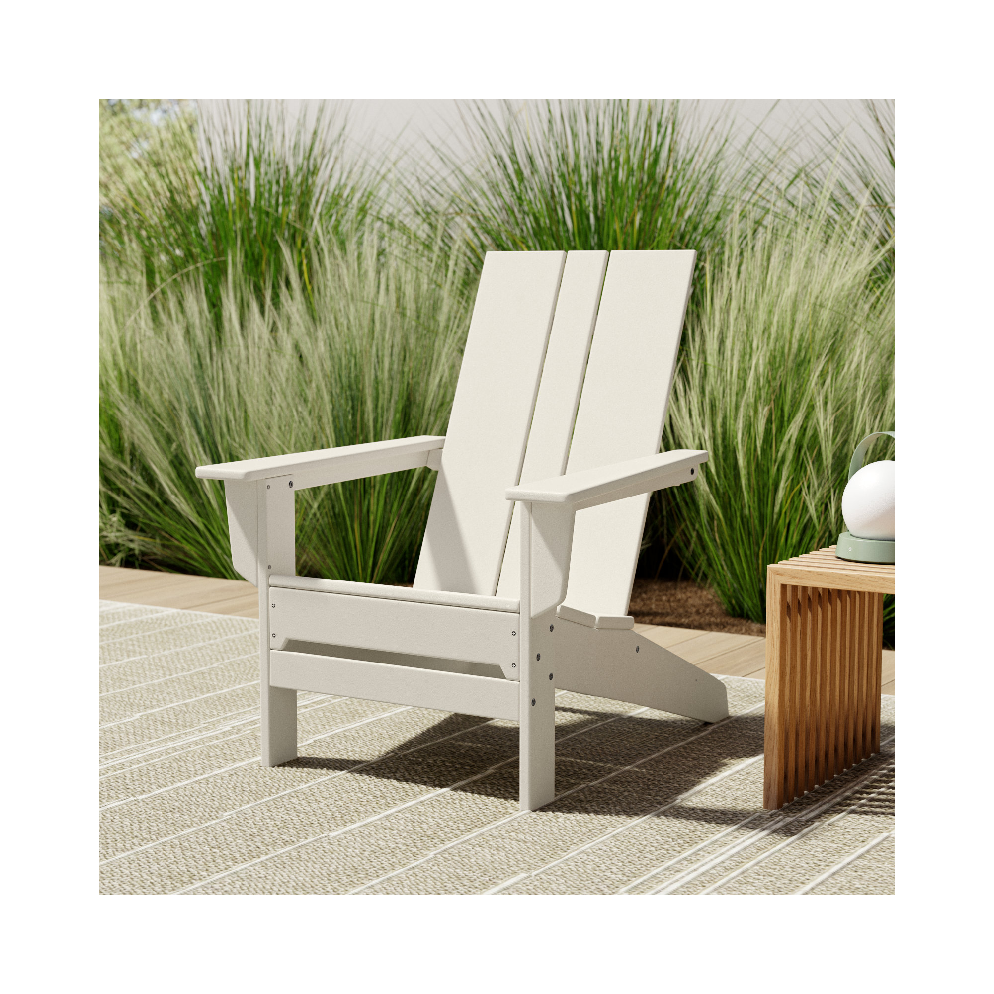 POLYWOOD x AllModern Plastic Adirondack Chair, Sand