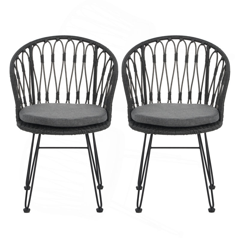Ensemble de chaises polyvalentes de style industriel avec résistance aux intempéries