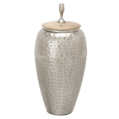 Metal Silver Decorative Jars
