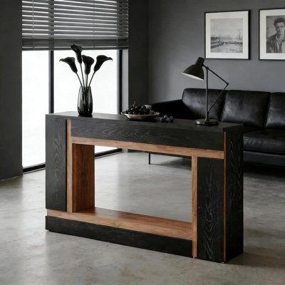 Console de style contemporain, table de couloir rectangulaire, table de canapé