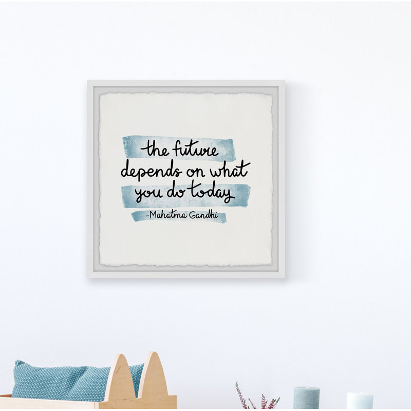 «The Futur Depends On You», reproduction encadrée, H 32 po x l 32 po x P 1,5 po