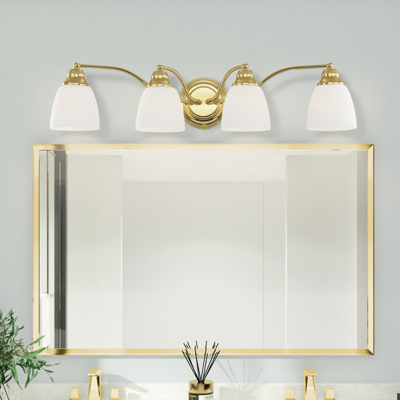 Mayday 4 - Light Dimmable Vanity Light, Polished Brass
