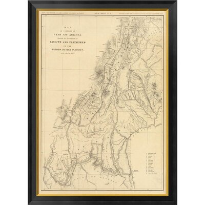 Map of portions of Utah and Arizona, 1879 Framed Graphic Art on Canvas -  Global Gallery, GCF-295360-36-131