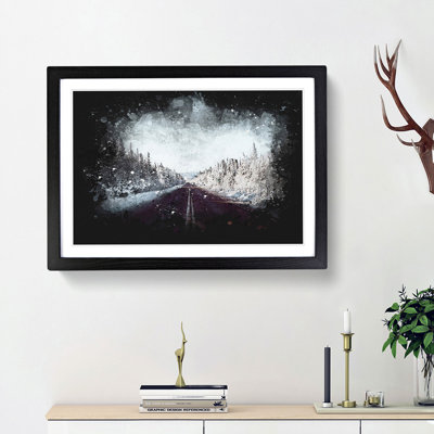 Road Through a Forest in Canada - Picture Frame Graphic Art Print