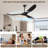 3 Blades Solid Wood Modern Ceiling Fan With Remote Control-910377622-910377623