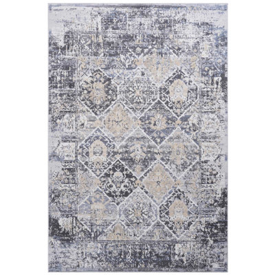 8X10 Area Rug In Grey/Blue - Non-Shedding, Stain , Fits Exquisitely Living Room, Bedroom, Dining, Home Office Stain-, Suits Different Rooms Like