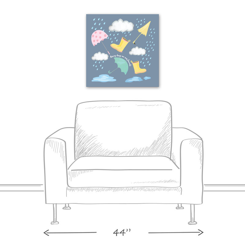 « pluie day », art sur toile Luft, H 20 po x l 20 po x P 1,25 po