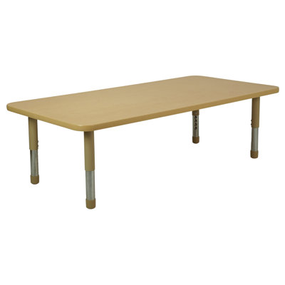 24" x 60" Rectangle T-Mould Activity Table with Adjustable Tiny Tot Legs