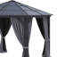 10 pi. L 10 pi. P 12 pi L 10 pi. D Pavillon de jardin avec rideaux-113571341