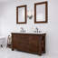 Aberdeen 60 In. Double Sink Blue Limestone Countertop Vanity In Rustic Sierra With Mirrors-659147455-657023750
