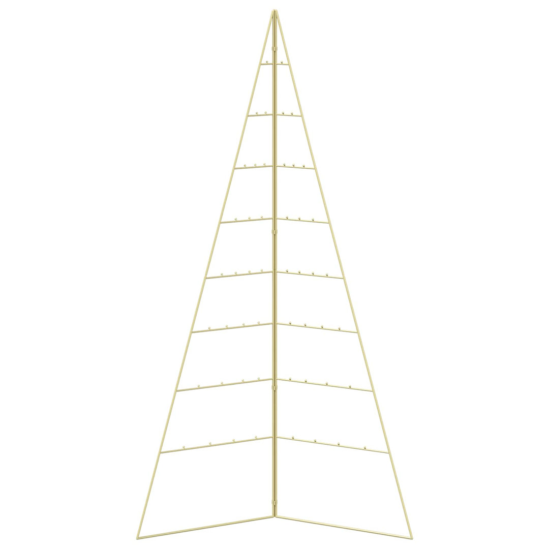 Vidaxl (Gold, 180 Cm) Metal Christmas Tree Kuopio 180 Cm Steel White - Image 4