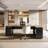 85.8" L-Shaped Executive Desk with File Cabinet-362609390-362609389