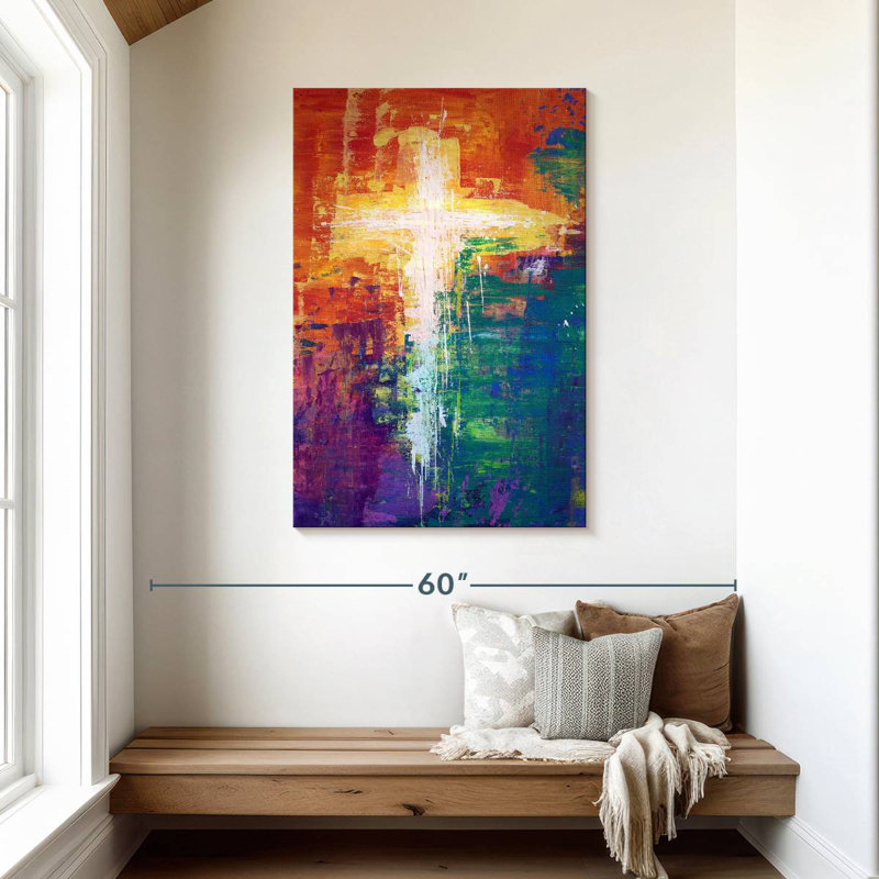 Adella croix abstraite, H 45 po x l 30 po