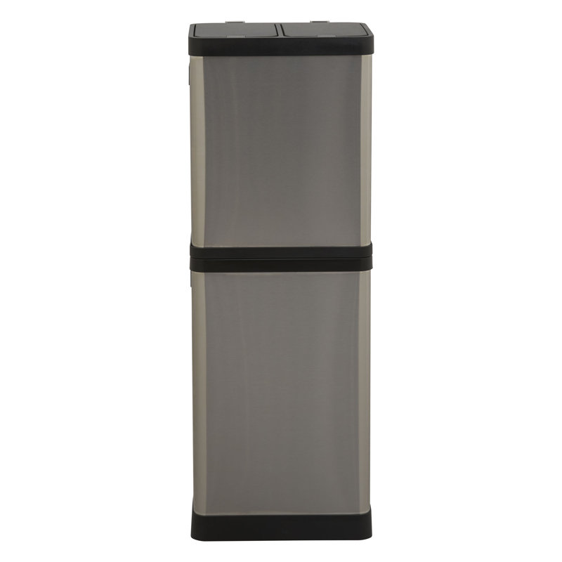 Steel Step On Kitchen Trash Can - 9.5 Gallons