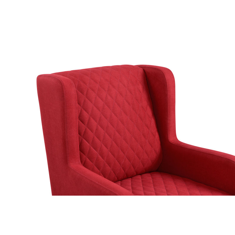 Fauteuil à oreilles Lyric , Mélange de polyester rouille