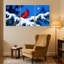 «Birds Cardinal On Branches», ensemble de 3 impressions sur toile-1368772269