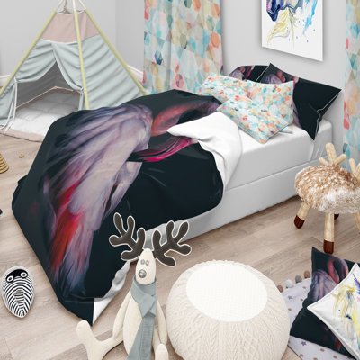Ensemble de housse de couette designart flamant rose