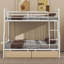 Lit superposé double au-dessus de grand lit double avec 2 tiroirs-110438565