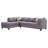Malone G642B-SC Sectional ( 3 Boxes) , GRAY