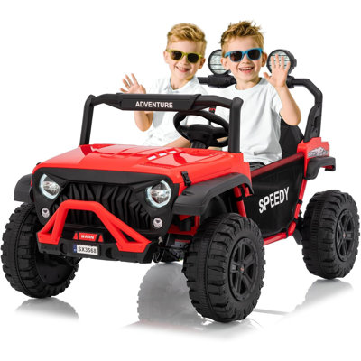 24V Ride On Toys For Big Kids With Remote Control - 4Wd Electric Car, 2 Seater Utv, Spring Suspension, Front & Behind Led Lights