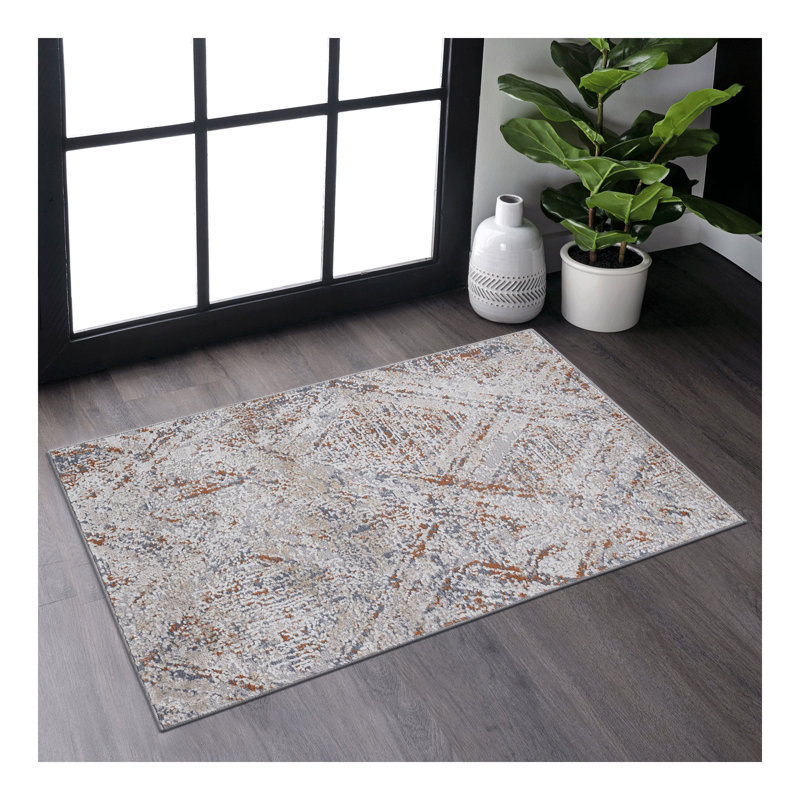 Collection Beige / Geometric Area Rug, Rectangle 2' x 3'
