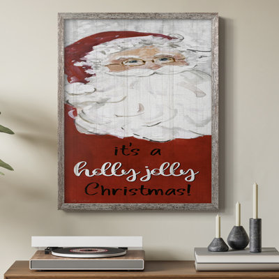 Holly Jolly Christmas Framed Print - Solid Wood