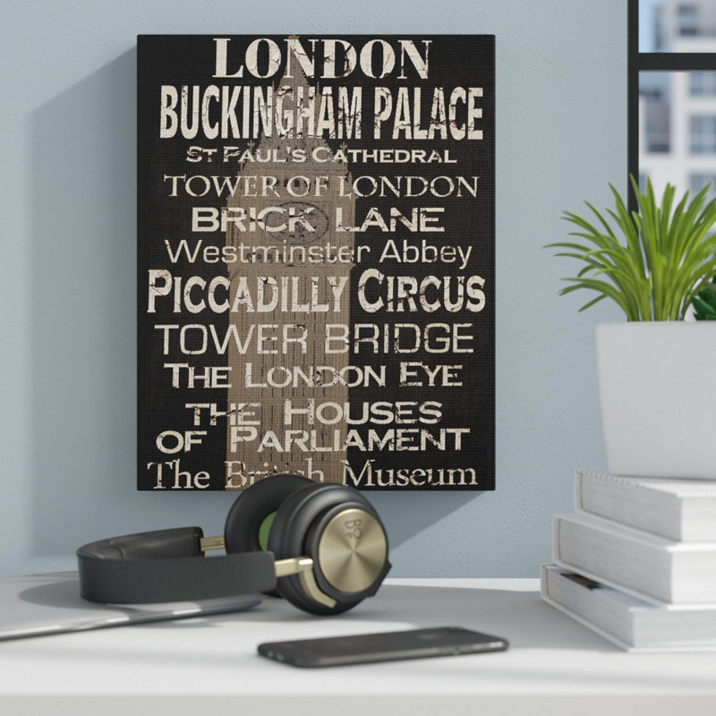 Ehme " London ", 30" H x 24" W x 1.5" D, Wrapped Canvas